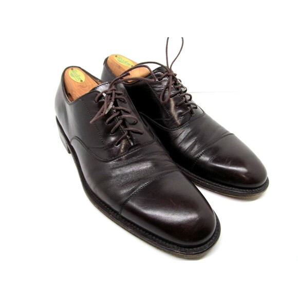 Salvatore Ferragamo UG21365 Mens Brown Leather Cap Toe Oxfords Size US 8.5 D - Picture 1 of 16